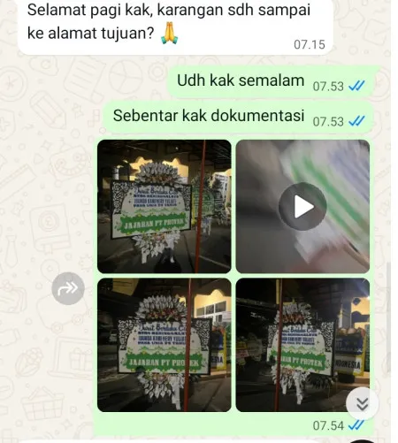 Pengiriman Papan Bunga Selamat Kresek