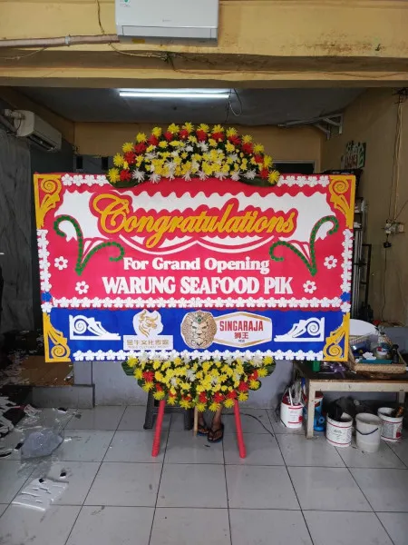 Papan Bunga Ucapan Selamat Kresek