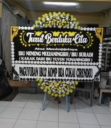 Papan Bunga Duka Kresek